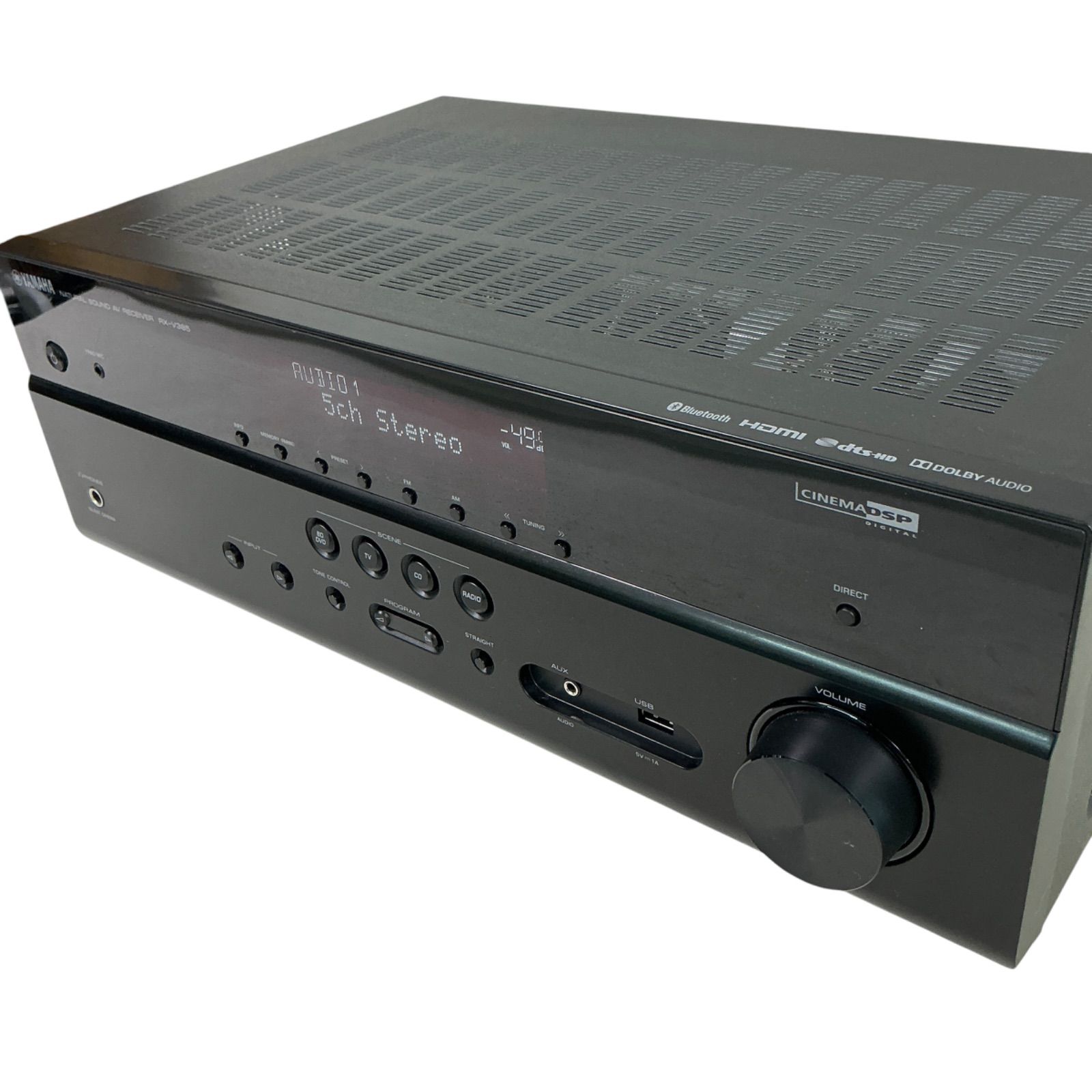 YAMAHAAVレシーバーRX-V385動作確認済みリモコン付5.1chHDMI/Bluetooth