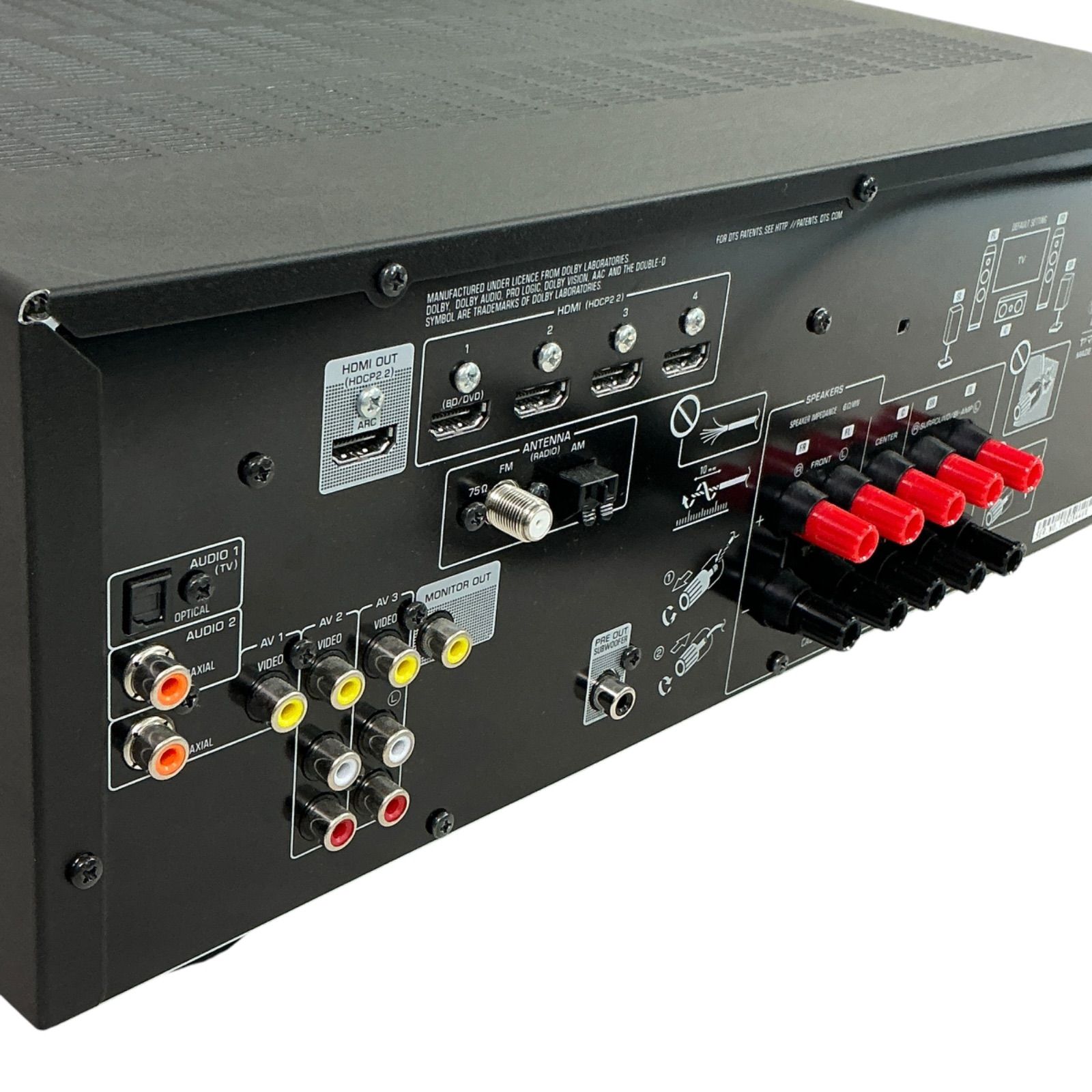 YAMAHAAVレシーバーRX-V385動作確認済みリモコン付5.1chHDMI/Bluetooth