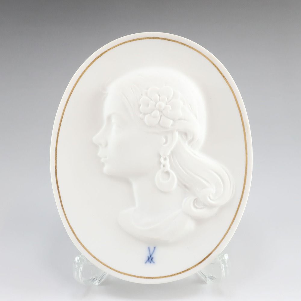 【Meissen】マイセン 吹田恭啓 レリーフ 陶磁器 _ 置物 オブジェ