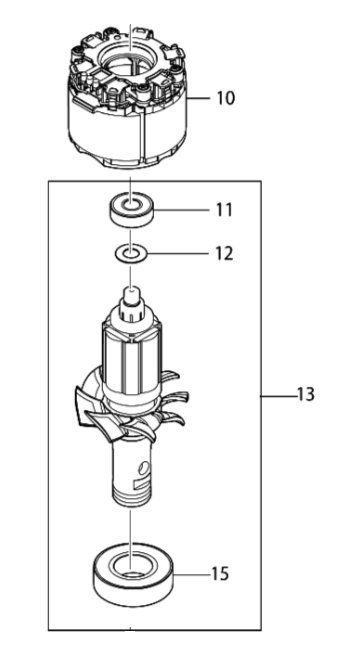 マキタ makita 18V 充電式トリマ RT50DZ 用 629B72-4 ステータ　519450-3 ロータアッセンブリ ２点 部品 修理 補給 パーツ 木工 建築 大工 16,424円