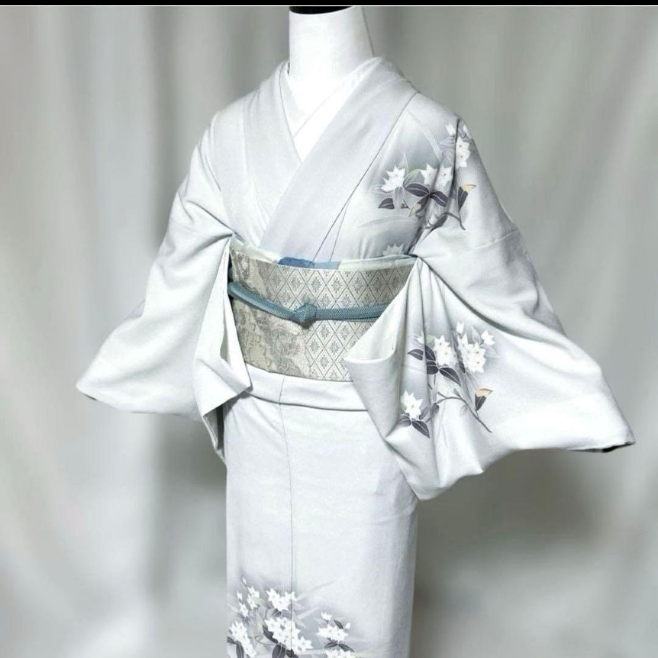 訪問着フルセット きもの英 洗える最高級 美品 白系 上品コーデ - メルカリ