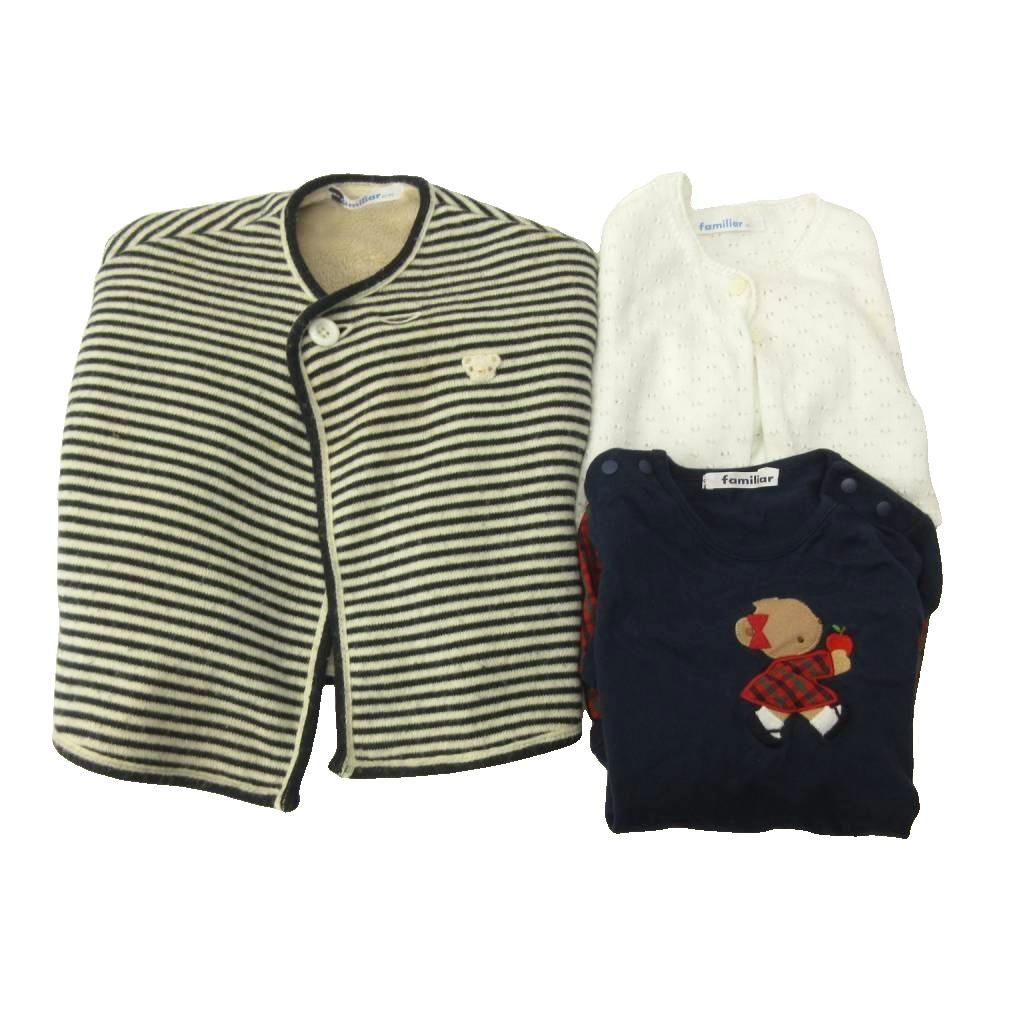 ファミリア Familiar キッズ服 3点セット ワンピース ブラウス ケープ