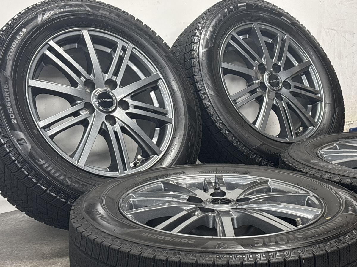 ☆バリ溝 スタッドレス☆ バルミナ 16インチ 6J　PCD100　4穴　ET40　ハブ径約74　BRIDGESTONE　BLIZZAK　VRX2　195/65R16　2020年　4本 ロッキー　ライズ等 185/60 R15 BLIZZAK VRX3 BRIDGESTONE(ブリヂストン) 1本 【通販