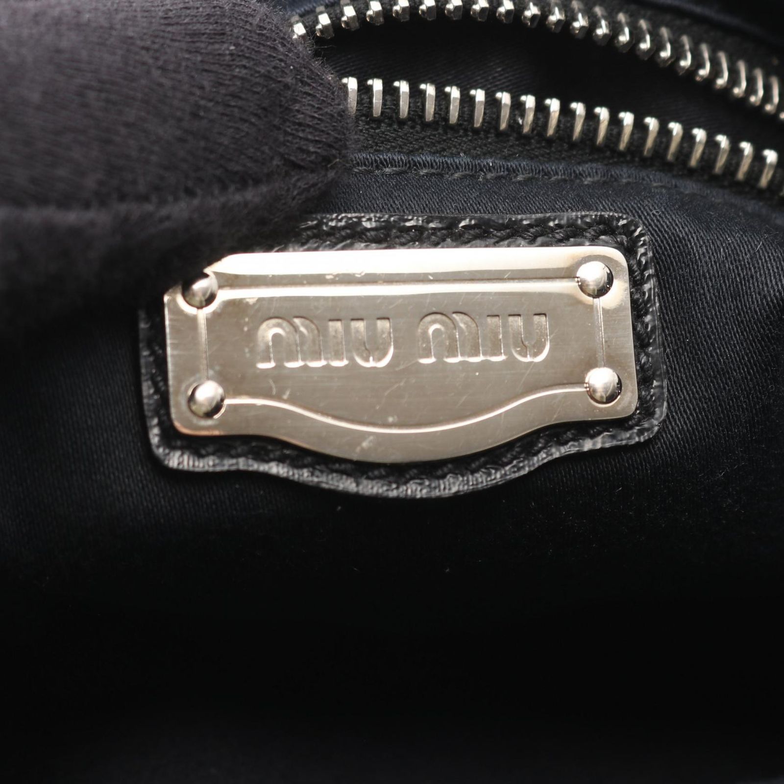 ミュウ ミュウ Miu Miu ハンドバッグ キルティング 2WAY ブラック 