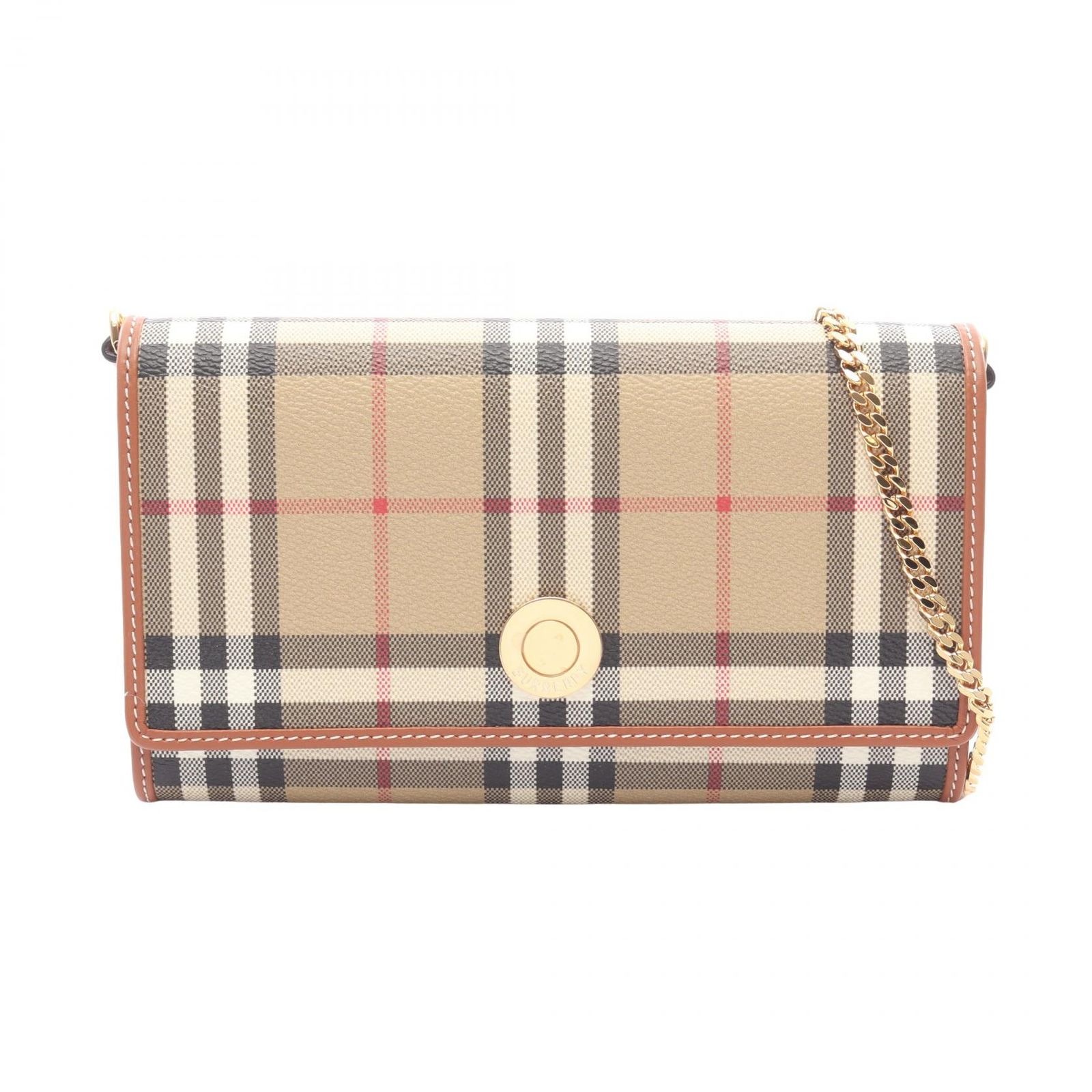 BURBERRY バーバリー 8010152 ショルダーバッグ ノバチェック コットンキャンバスxレザー ベージュ レディース /253573【中古】 BURBERRY（バーバリー） ノバチェック ショルダーバッグ ベージュ