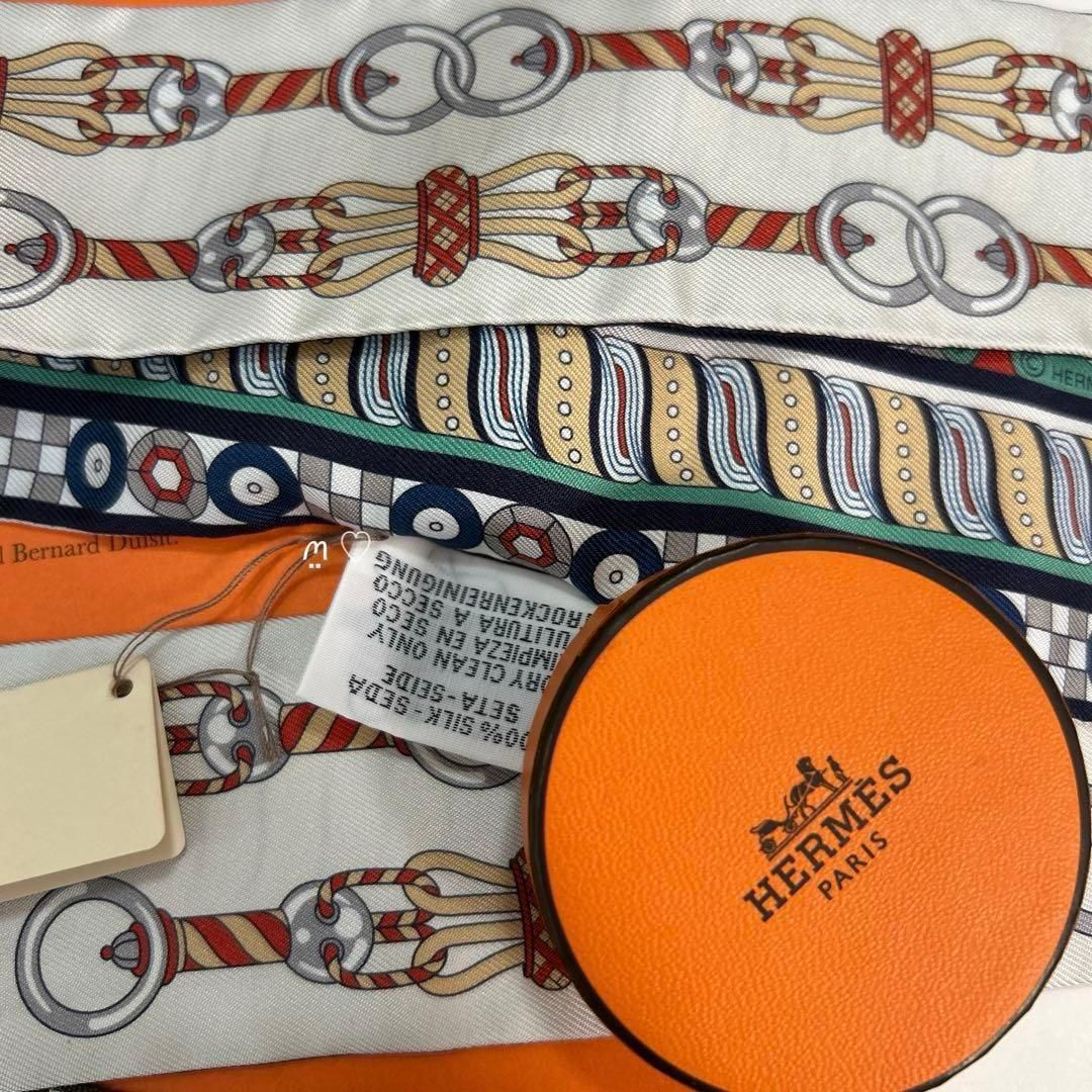 専用エルメスHERMES ツイリーハーネスの薔薇窓 クリーム シエルオークル