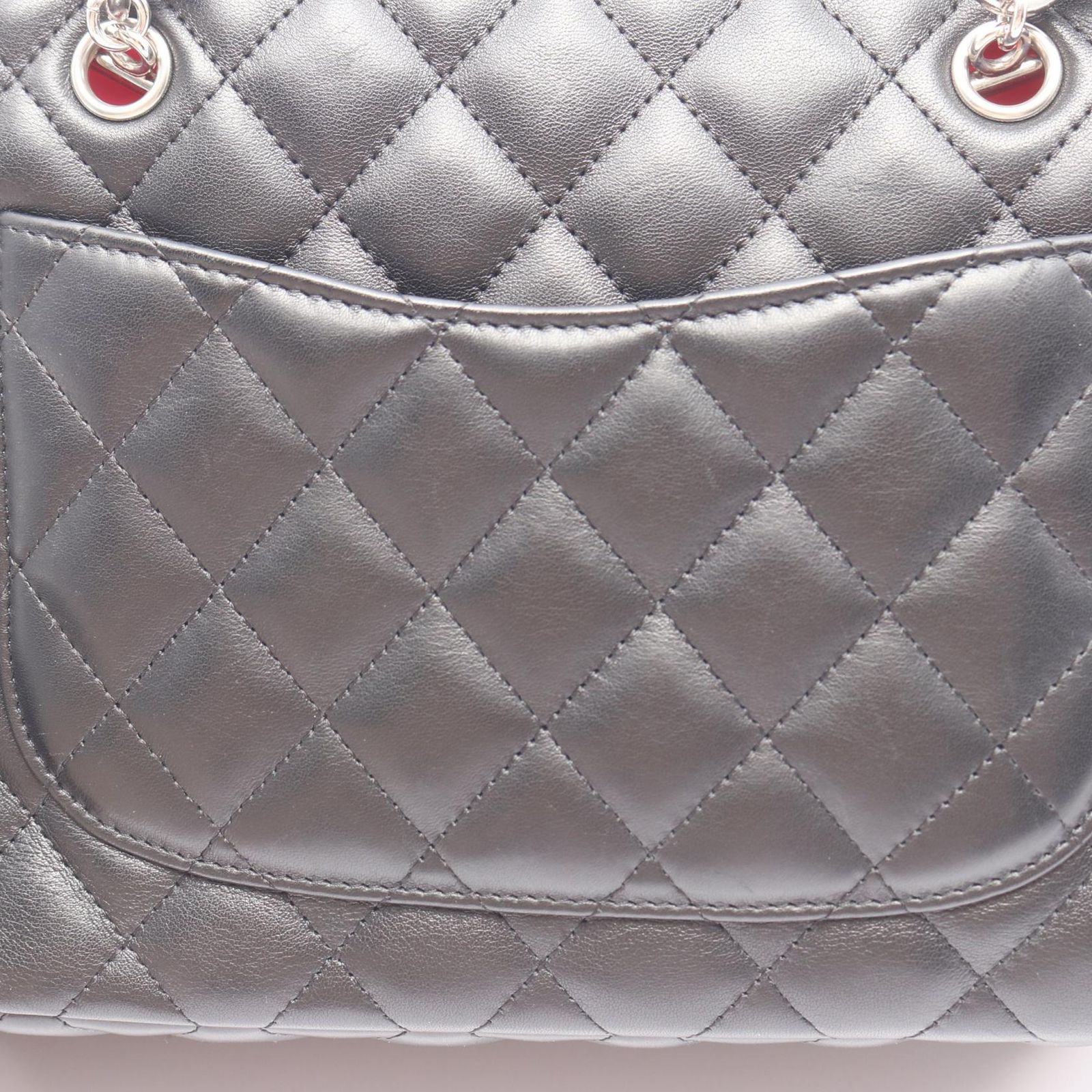 シャネル CHANEL カンボンライン ラージ ボーリングバッグ ショルダーバッグ バッグ レザー レディース ブラック系 / グレー系 A25172 【中古】 カンボンライン ラージ ボーリングバッグ ショルダーバッグ レザー