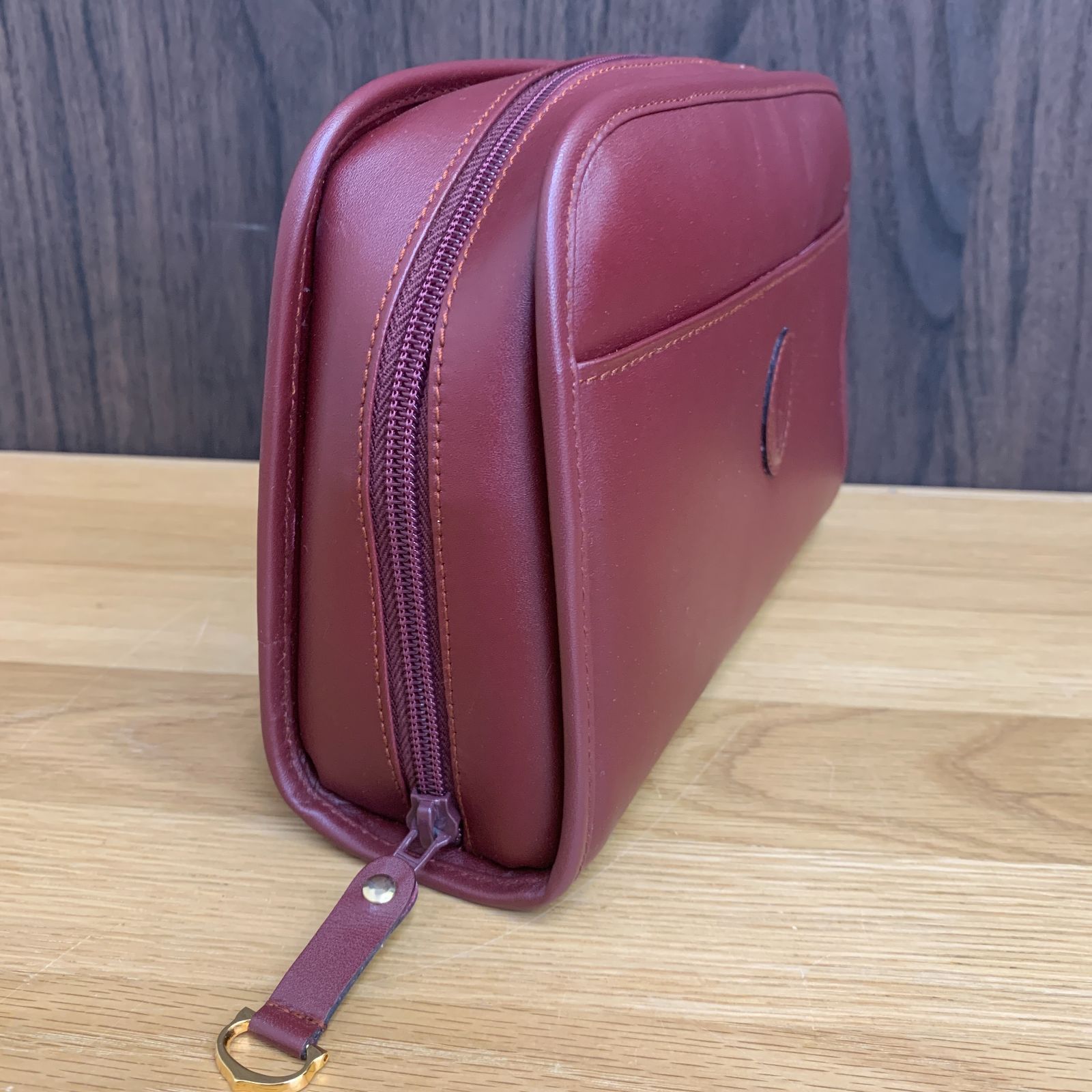 Cartier カルティエ マストライン セカンドバッグ ボルドー ゴールド 