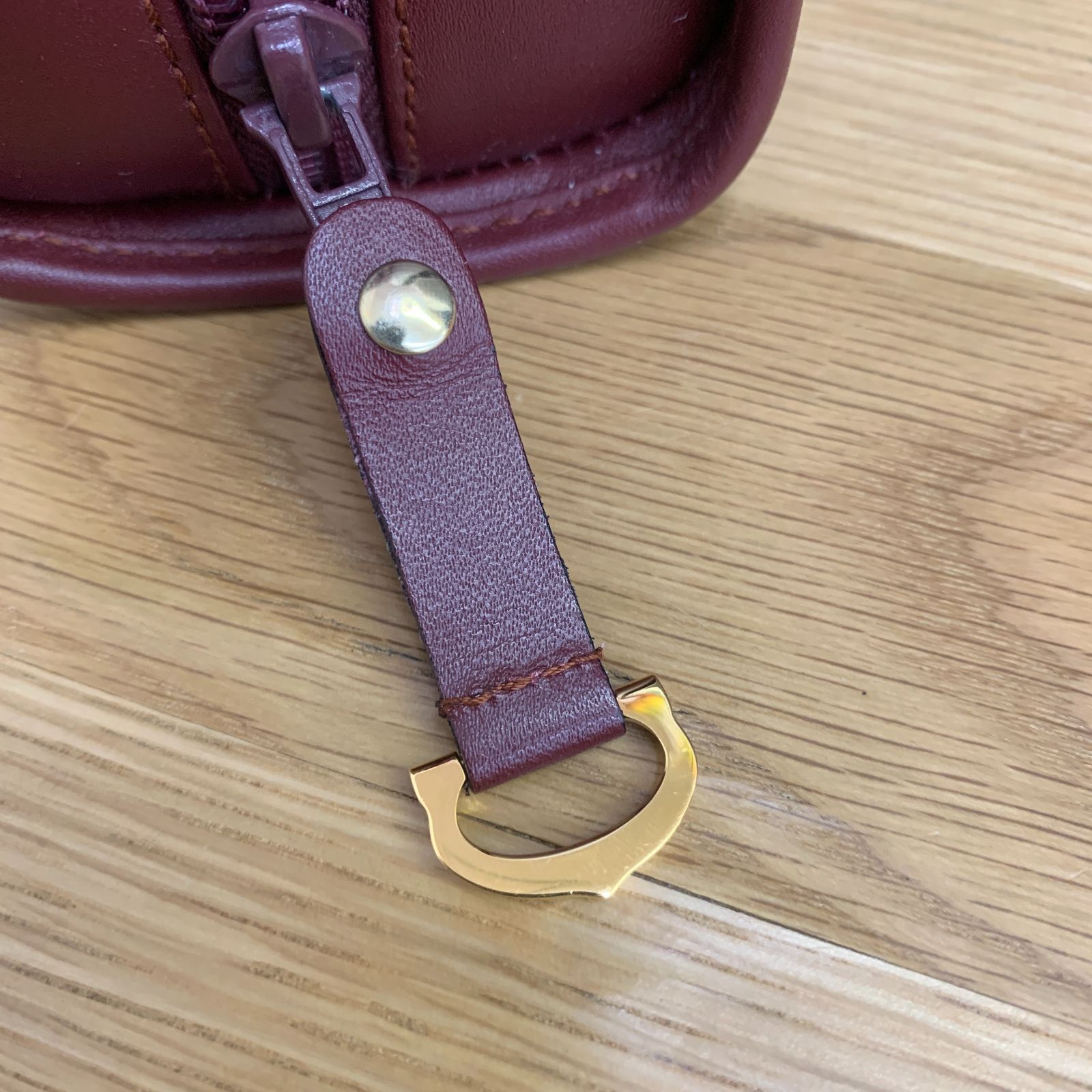 Cartier カルティエ マストライン セカンドバッグ ボルドー ゴールド 