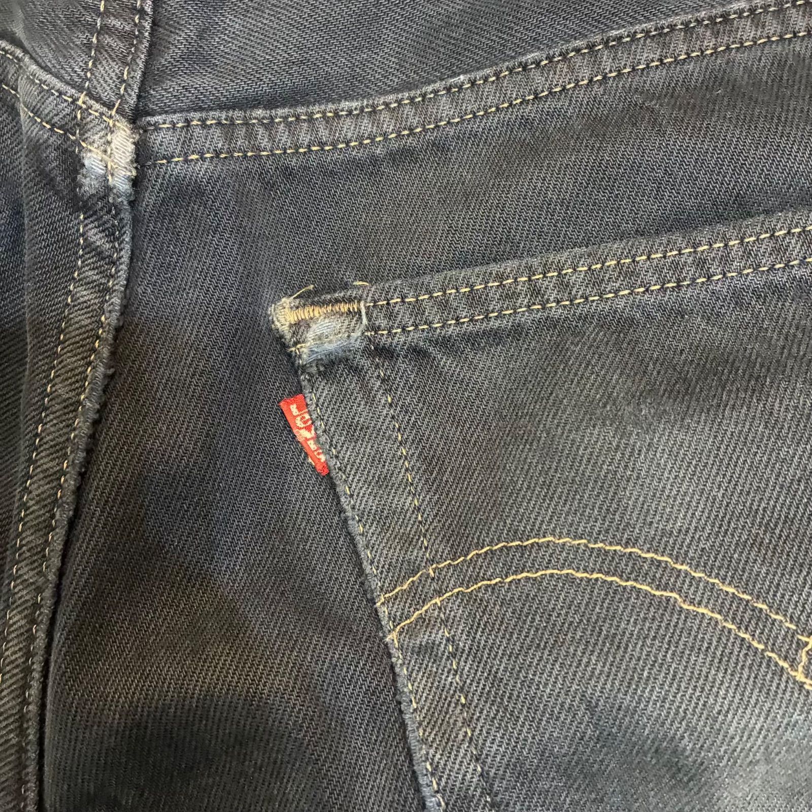 90s LEVIS 501 サルファブラック 米国製 W31 後染め 黒 - メルカリ