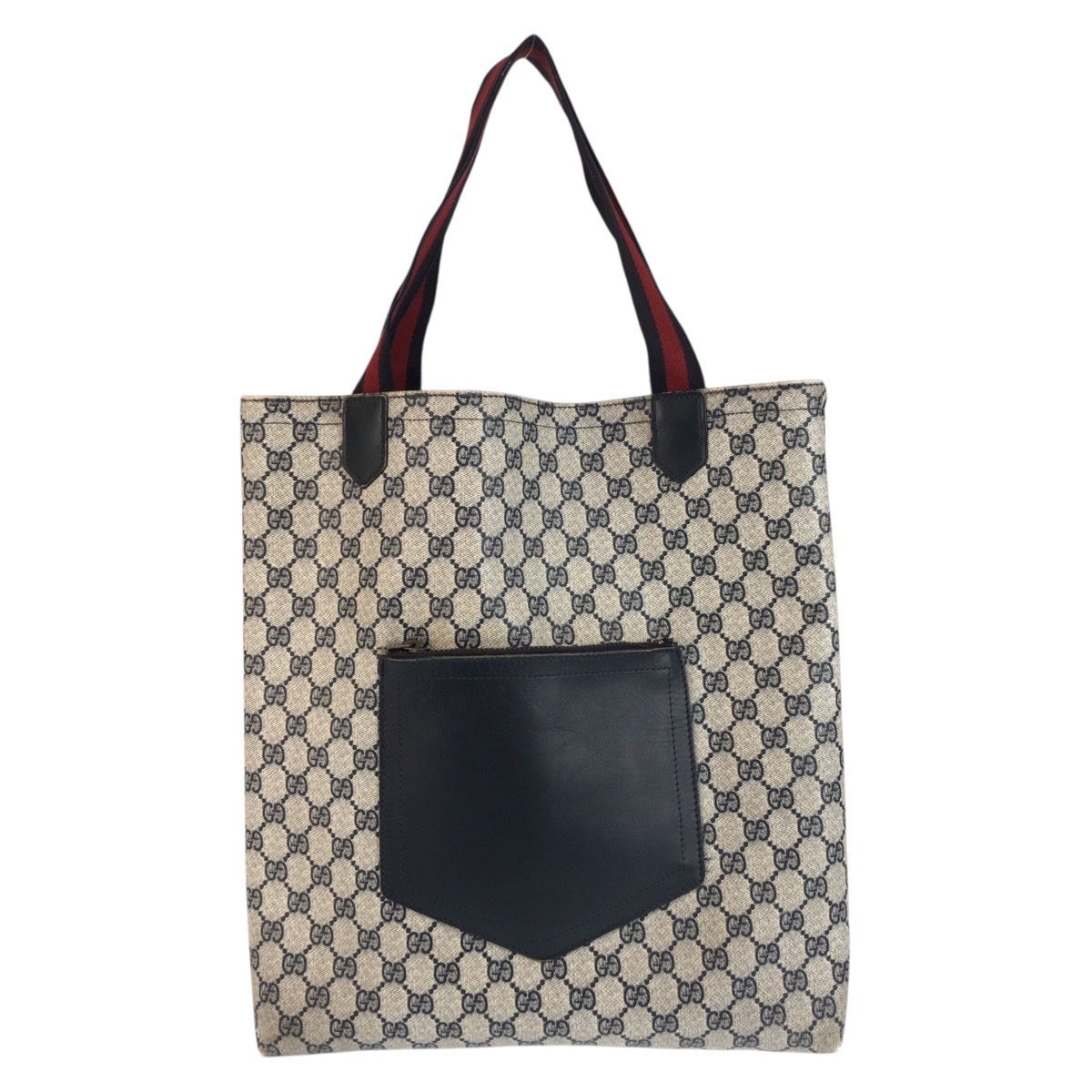 GUCCI グッチ ヴィンテージ シェリーライン グレー ネイビー GG