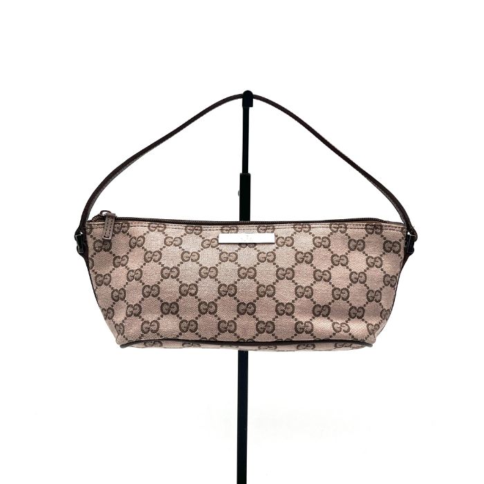 【中古】GUCCI グッチ ロゴ GG キャンバス　ハンド バッグ fY11266A
