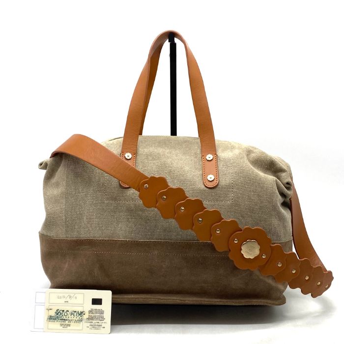 【中古】SEE BY CHLOÉ シーバイ クロエ ロゴ 2way キャンバス スエード レザー ハンド ショルダー バッグ fY11281A