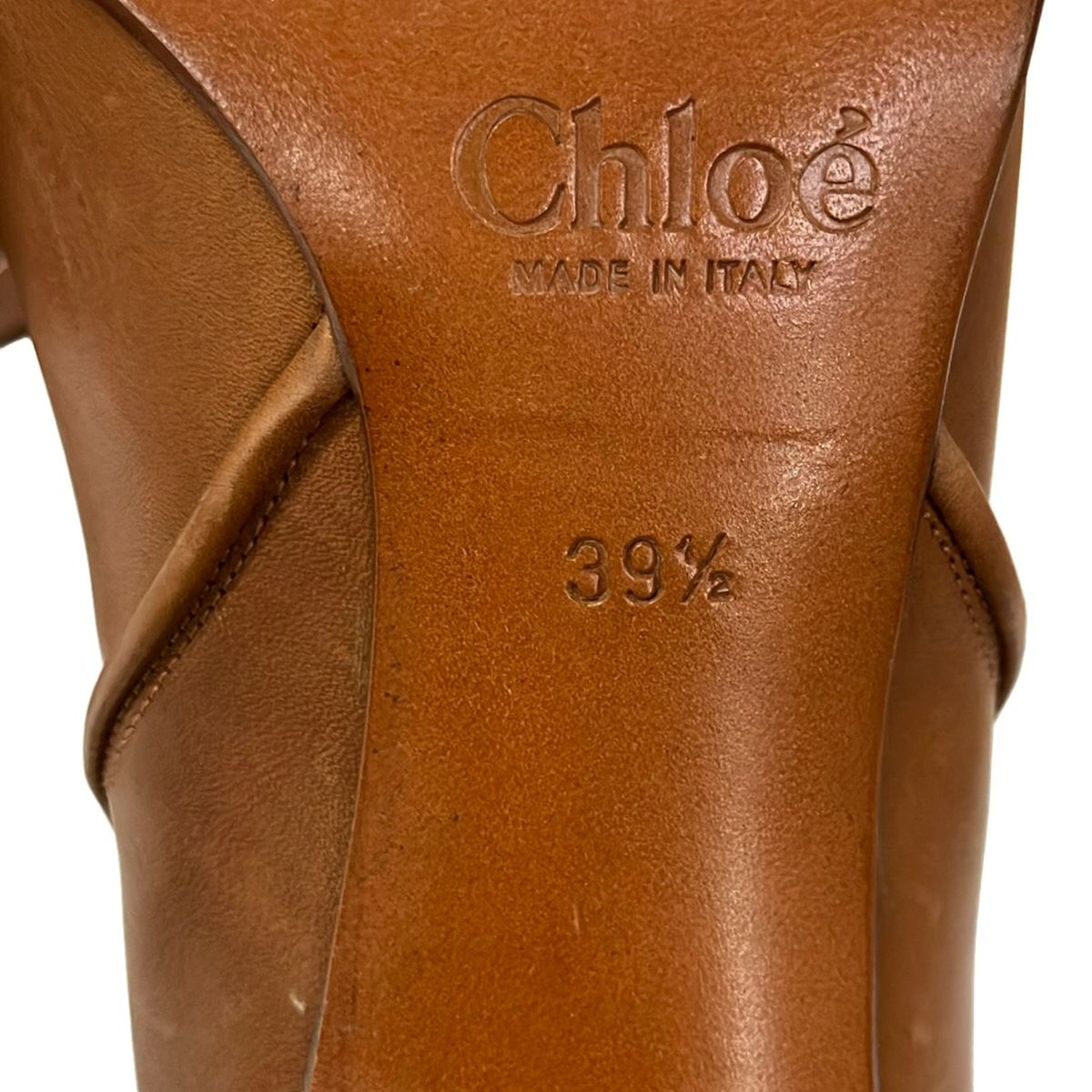 Chloe(クロエ) ブーティ 39 1/2 レディース - ブラウン サイドゴア