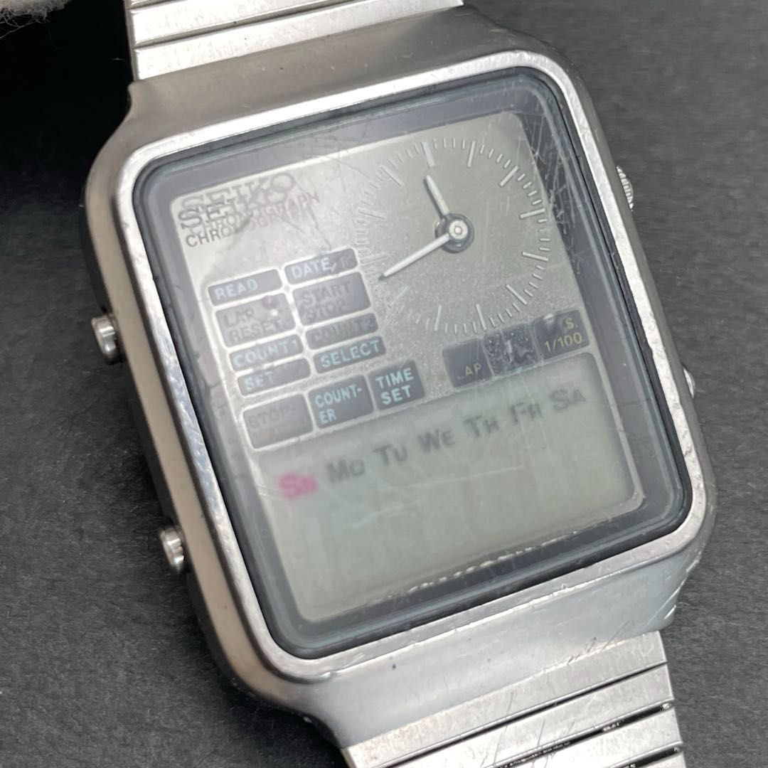 美品　SEIKO H127-5000 クロノグラフ デジアナ ツインカウンター SEIKO H127-5000 デジアナ アナデジ CHRONOGRAPH クロノグラフ