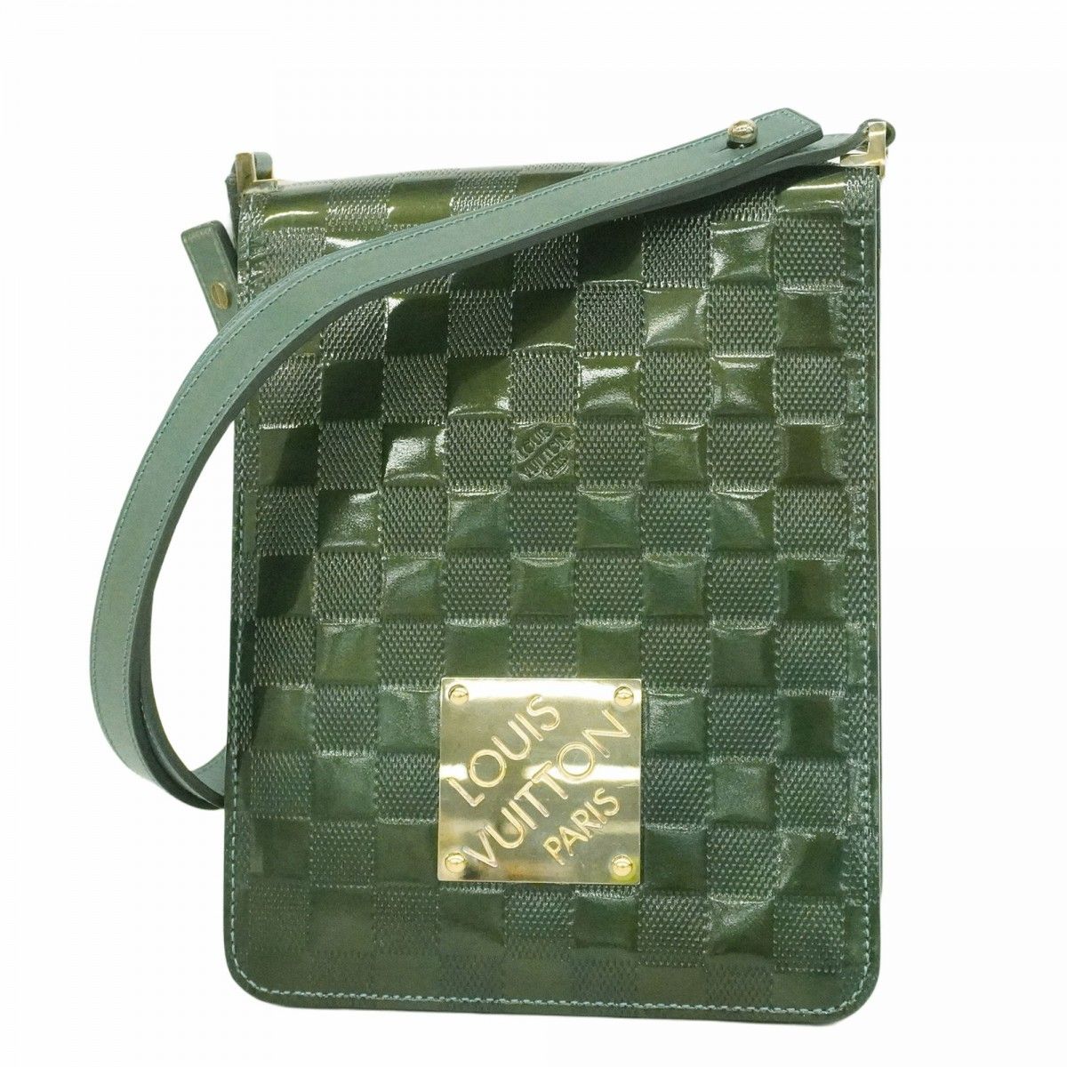 ルイヴィトン M92128 ショルダーバッグ グリーン  LOUIS VUITTON ペトロールブルー ダミエ・ヴェルニ LOUIS VUITTON - ルイヴィトン M92128 ショルダーバッグ グリーン