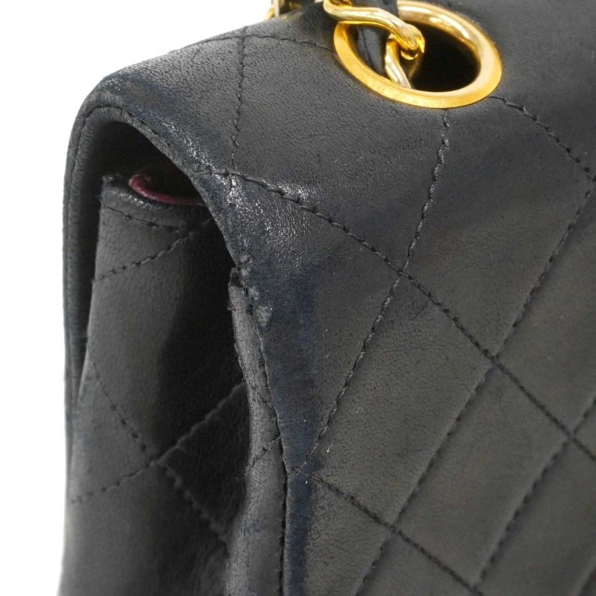 シャネル CHANEL マトラッセ Wフラップ ショルダーバッグ バッグ ラムスキン（羊革） レディース ブラック系 【中古】 CHANEL（シャネル） マトラッセ ブランドオフ ラムスキン（羊革