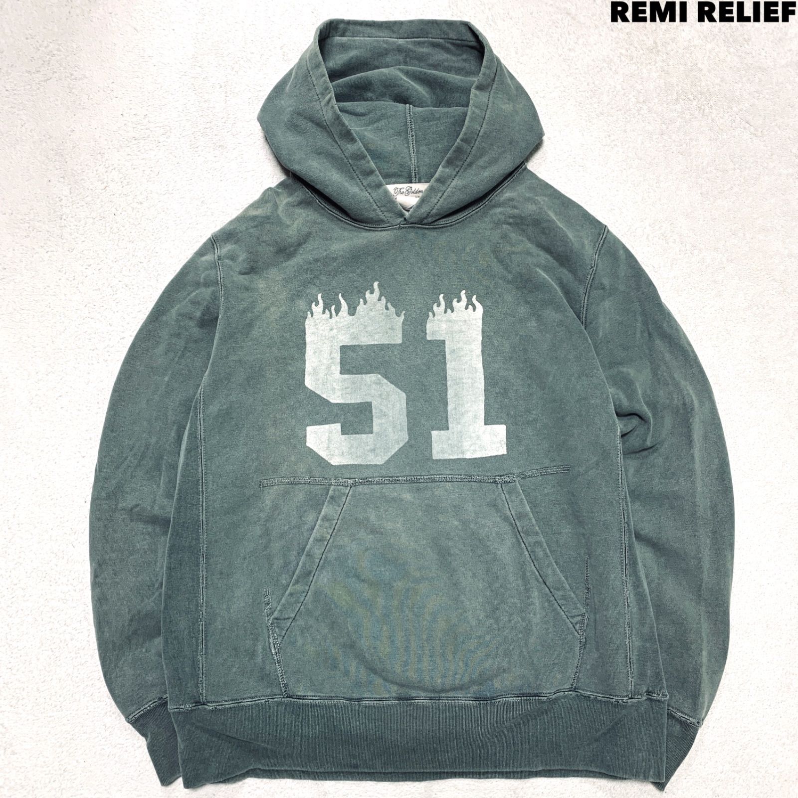 REMI RELIEFのヴィンテージ加工スウェットパーカー REMI RELIEF スウェットパーカー フーディー プルオーバー