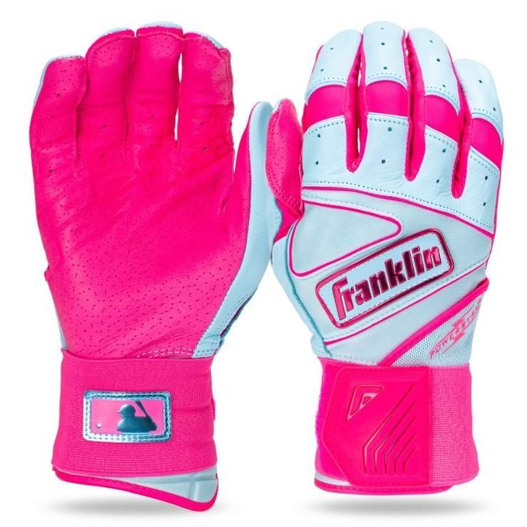 Franklin　フランクリン　POWERSTRAP INFINITE　20777　バッティング手袋　ピンク×Cブルー　パワーストラップ　野球　両手用　一般用　S〜L