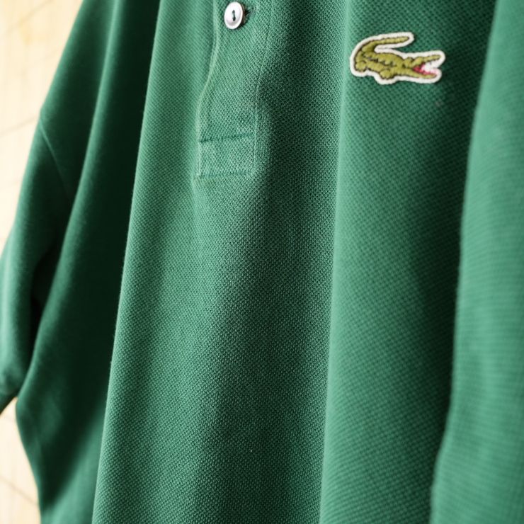 70s 80s フランス製 フレンチラコステ Lacoste ポロシャツ グリーン