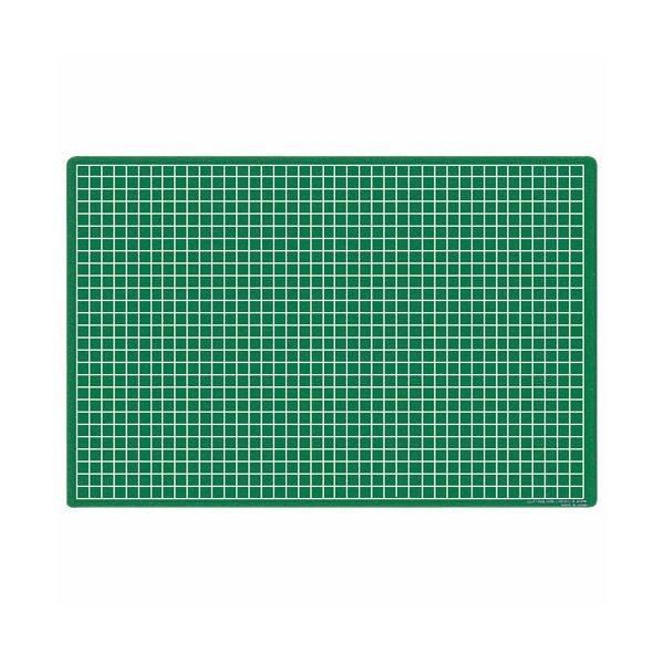 （まとめ） ライオン事務器 カッティングマット再生オレフィン製 両面使用 450×300×3mm グリーン CM-45S 1枚 〔×3セット〕