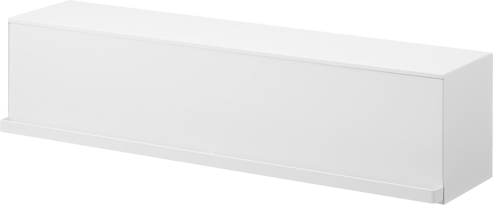 特価商品　ホワイト W60×D15.7×H14.6cm 石こうボード壁対応 タワー 隠せるトイレ壁収納 tower ウォールシェルフ ウォール 壁掛け収納 扉付き 山崎実業(Yamazaki) 10068