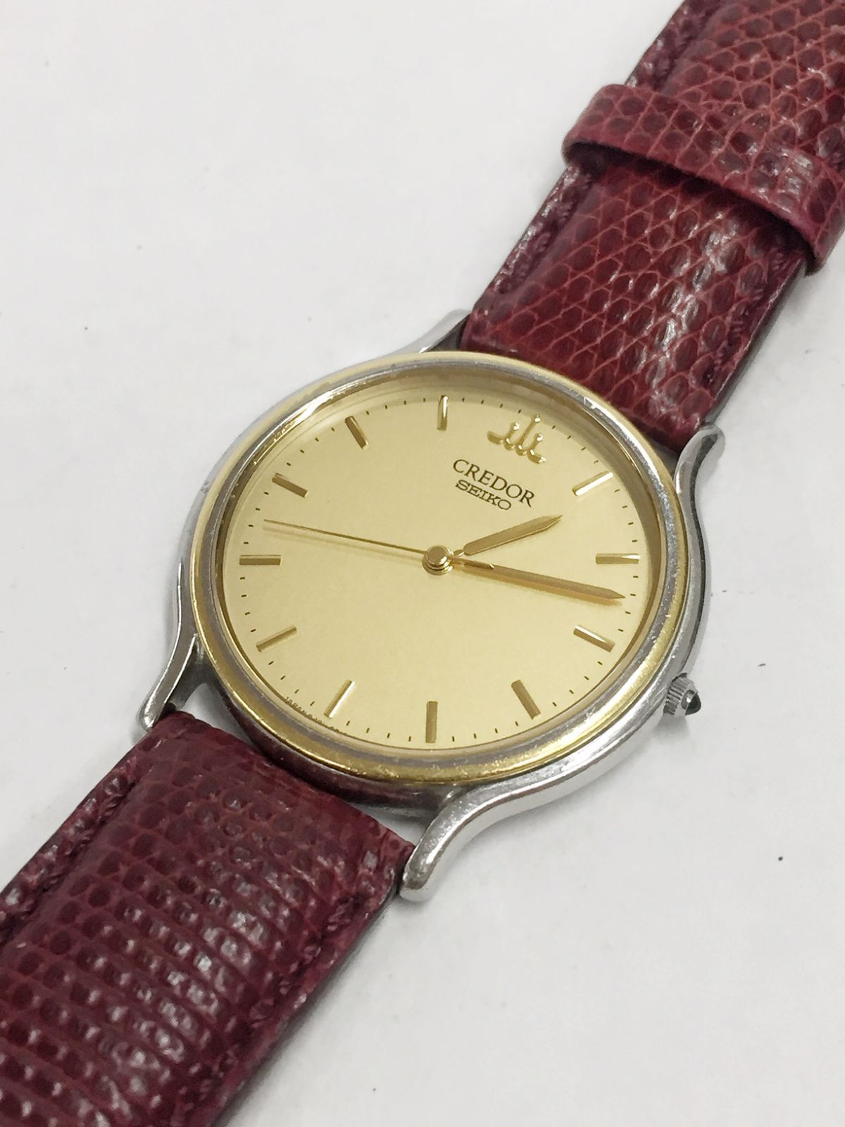 ◼️SEIKO CREDOR/セイコー クレドール 18KTベゼル メンズ クォーツ 裏