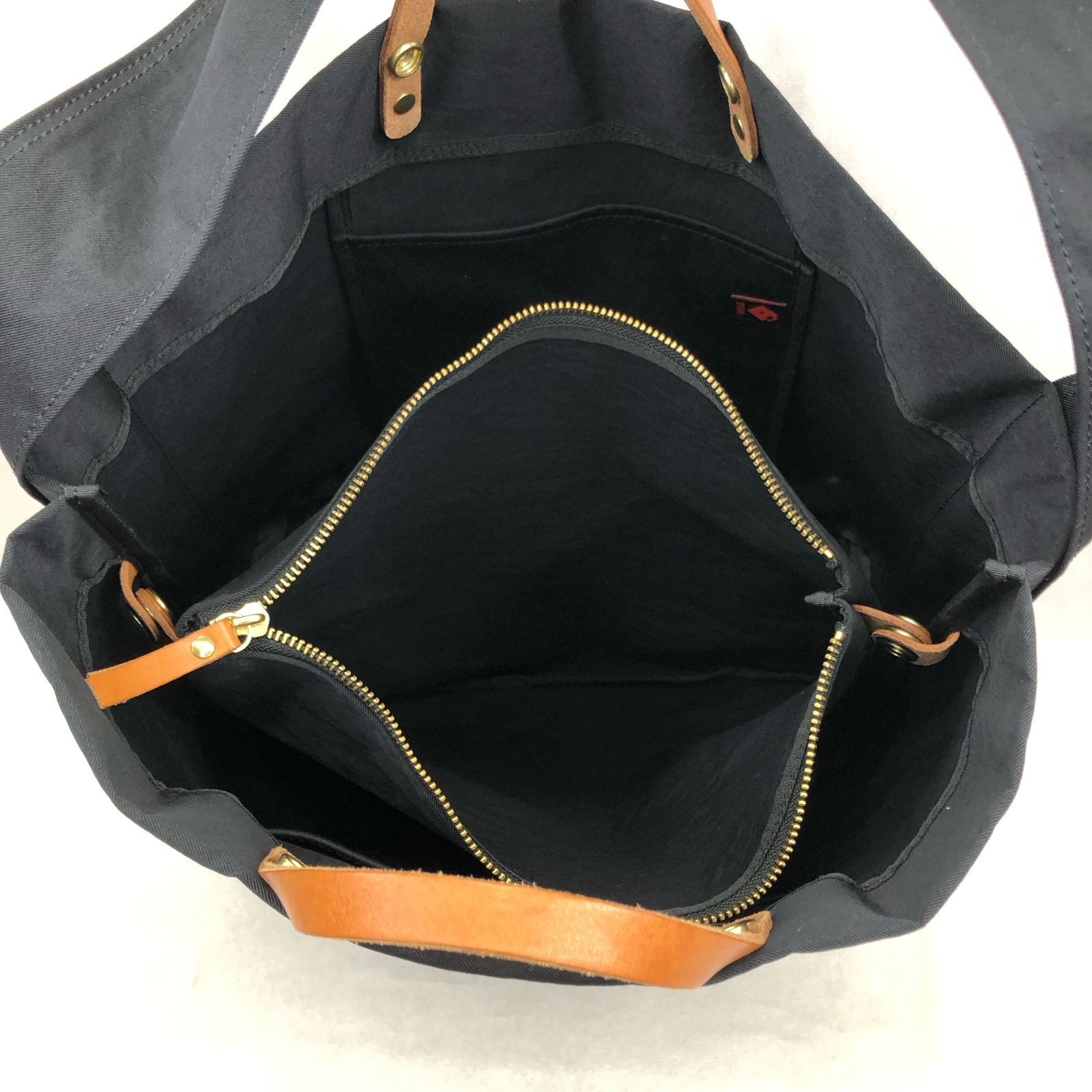 豊田鞄 TUTUMU News paper tote S2000 ナイロン×レザー ショルダーバッグ ブラック レディース 鞄 _219067 ...