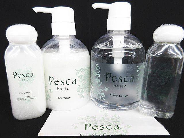 新品【ペスカ】 クリアローション & フェイスウォッシュ 500ml セット 未使用 4点セット Pesca ペスカ クリアローション 化粧水 500ml 100ml