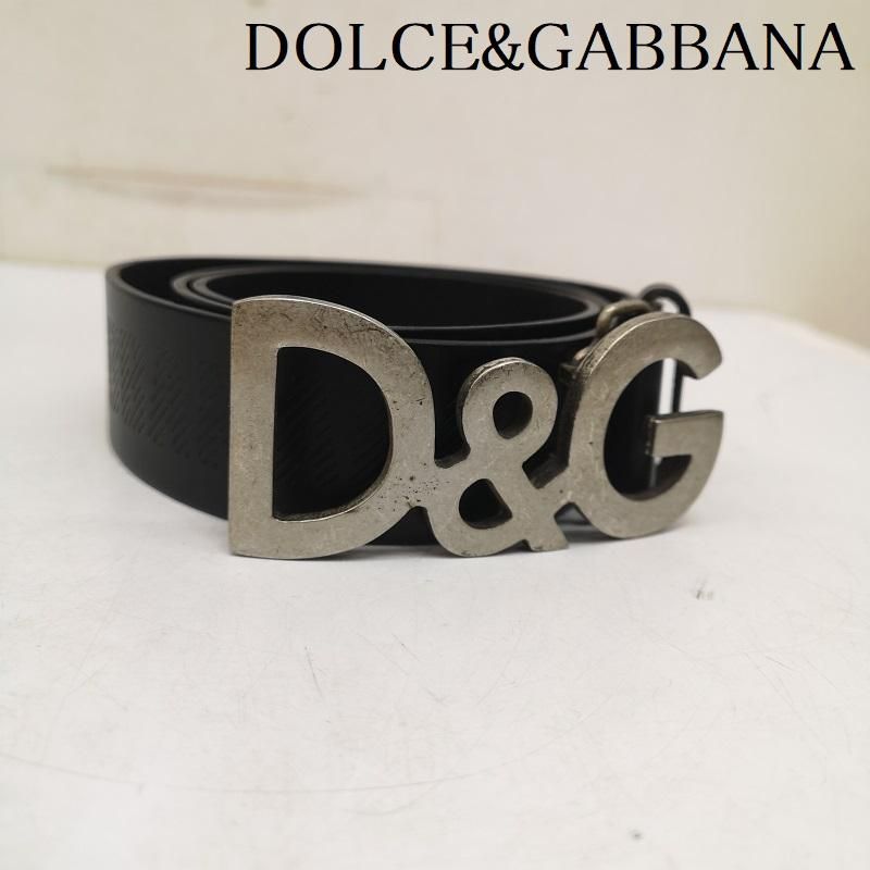 ドルチェアンドガッバーナ ヴィンテージ DGロゴ バックル レザー