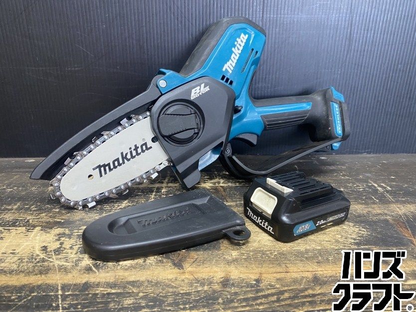 ●【送料無料】【中古品】makita マキタ MUC100D 充電式ハンディソー 100mm バッテリ(10.8V/2.0Ah)×1コ付属