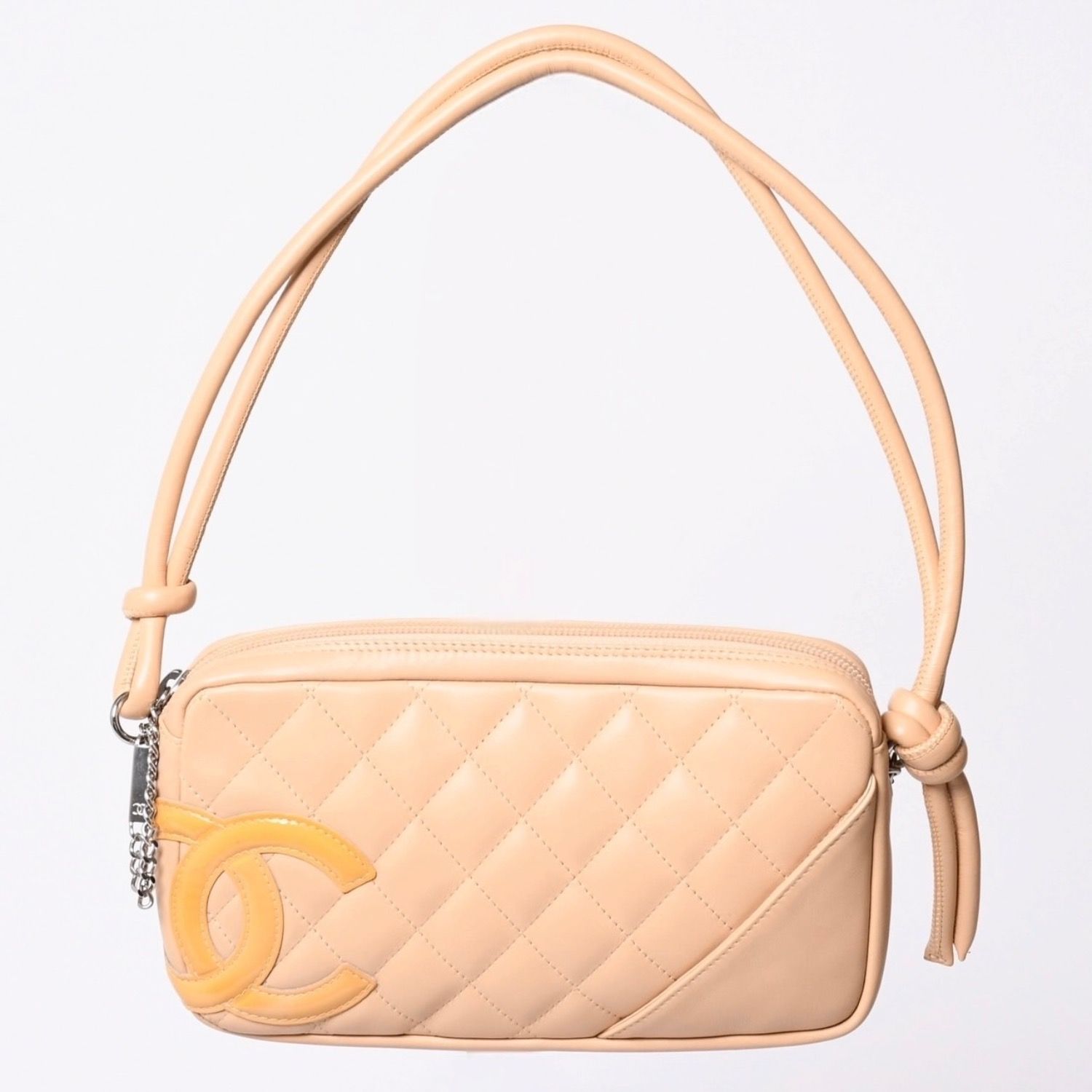 「美品」シャンネル　カンボンライン　ベージュ 極美品 CHANEL シャネル CANBON カンボンライン ワンショルダーバッグ