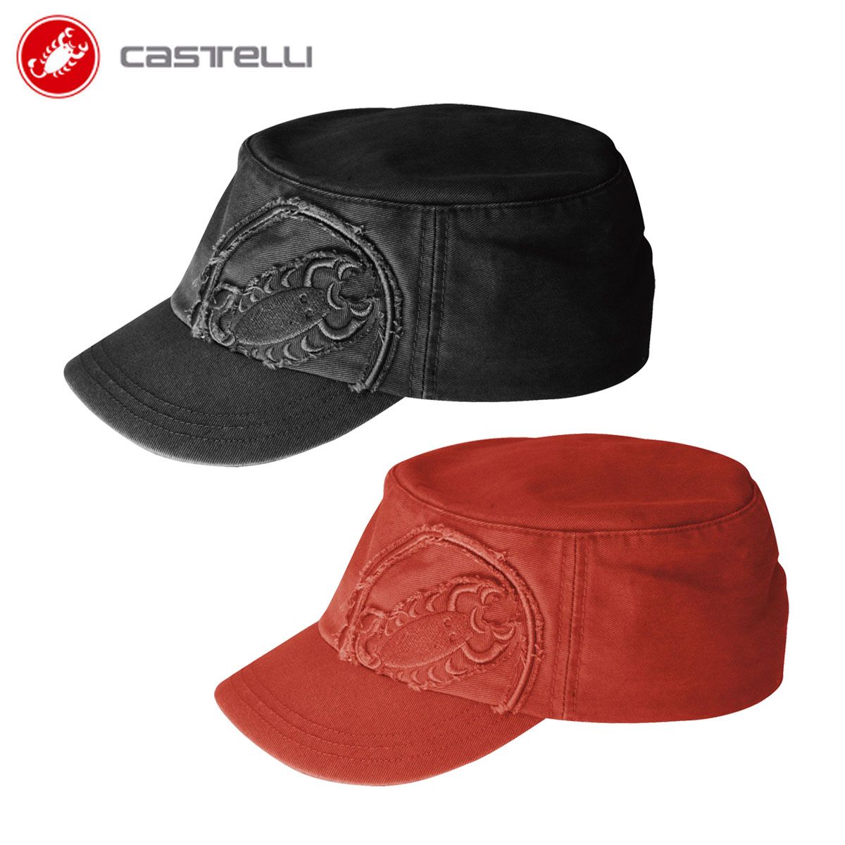 【新品】CASTELLI 13099 M CAP カステリ エム キャップ 刺繍ロゴ サイズ調節可
