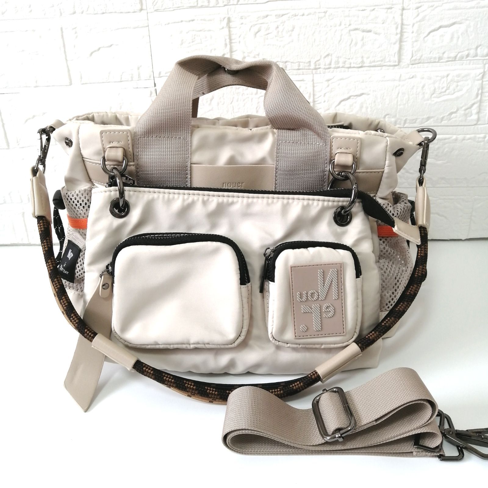美品 nouer ヌエール 2wayバッグ トートバッグ ハンドバッグ ベージュ 