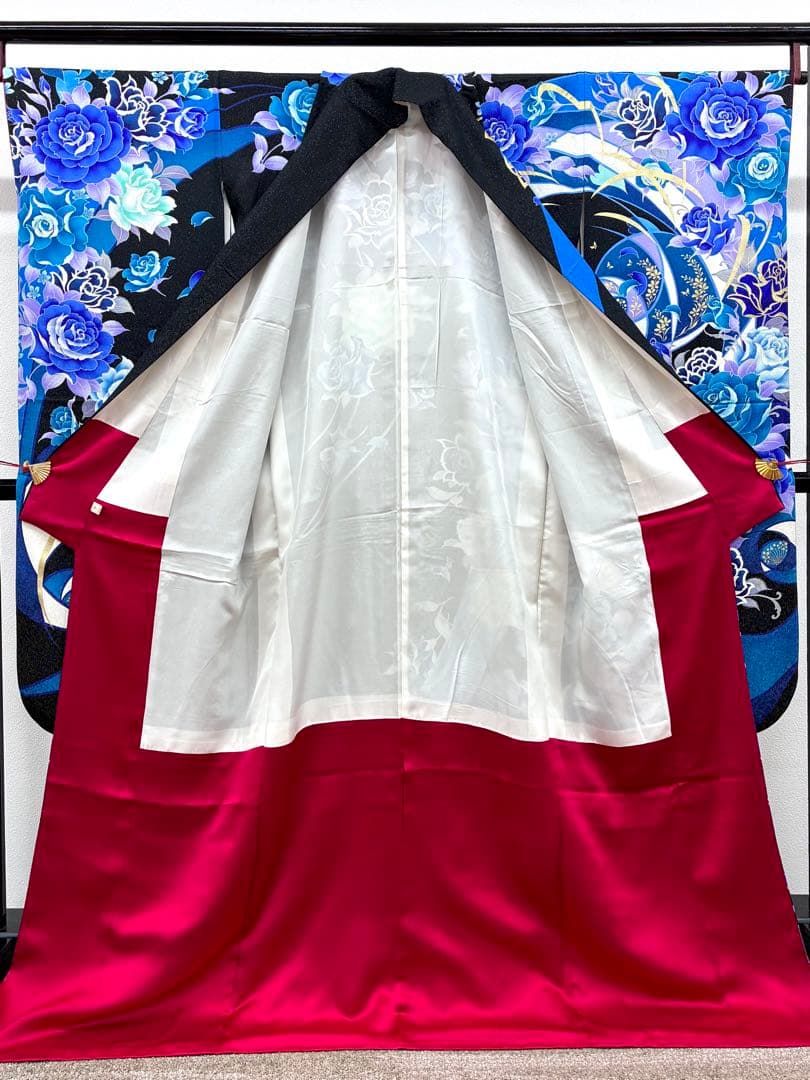 振袖 ラメ刺繍 金彩 銀通し 紋意匠 身丈172cm 撥水加工済 MO3705 