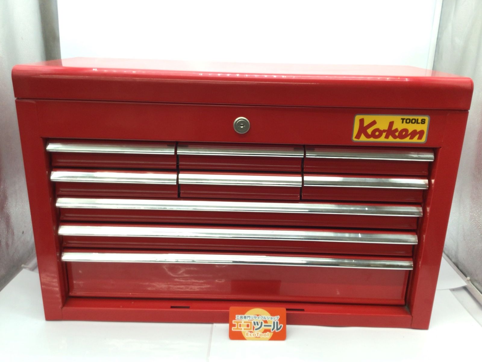 【中古品】メーカー不明 〇工具箱 赤 トップチェスト 鍵なし [IT_ED7Q0][知立][M04]