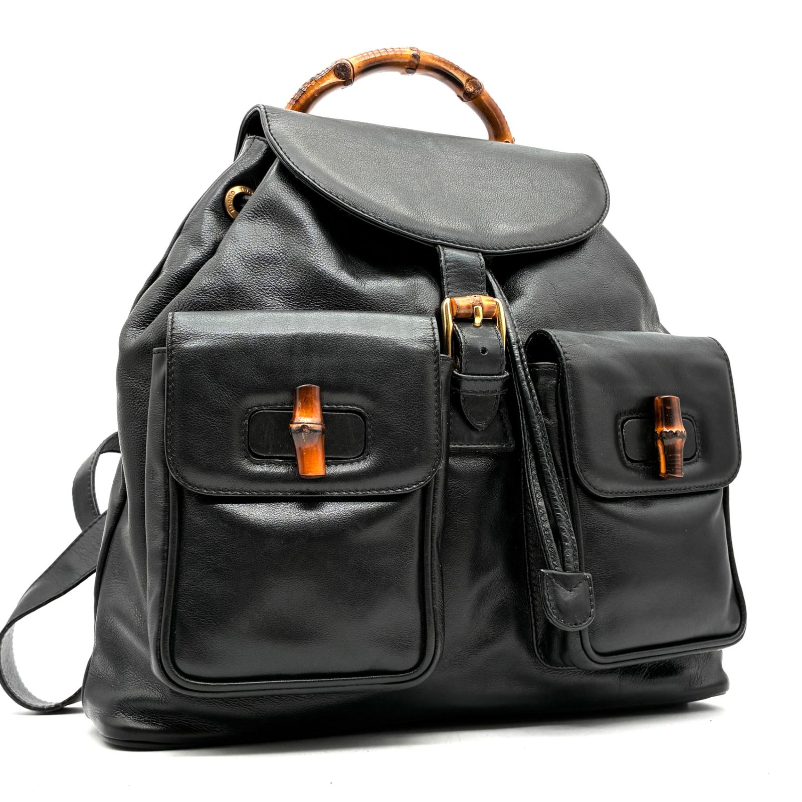 グッチ バンブー 本革 リュック ○超美品○GUCCI グッチ○バンブー 
