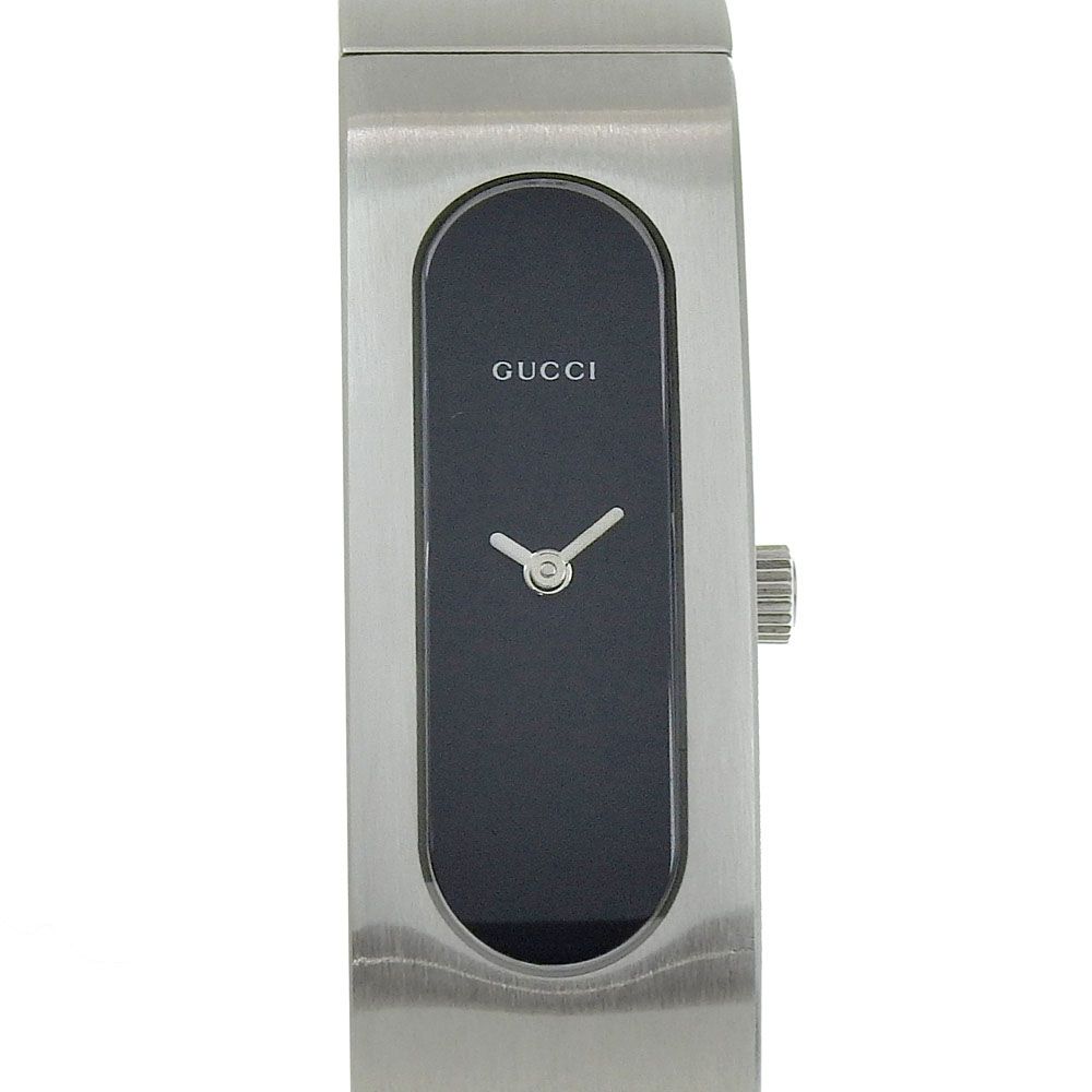 値下げ　GUCCI アナログ時計 ステンレススチール ブラック　腕時計 GUCCI】グッチ 2400S ステンレススチール ブラック クオーツ アナログ