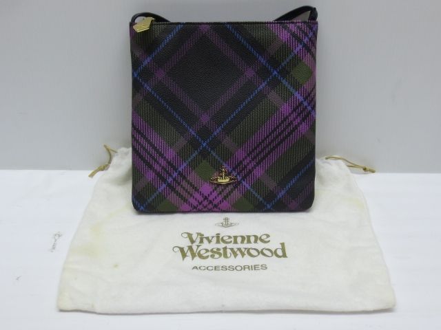 Vivienne Westwood ACCESSORIES ヴィヴィアンウエストウッド ショルダーバッグ オーブ チェック マルチカラー