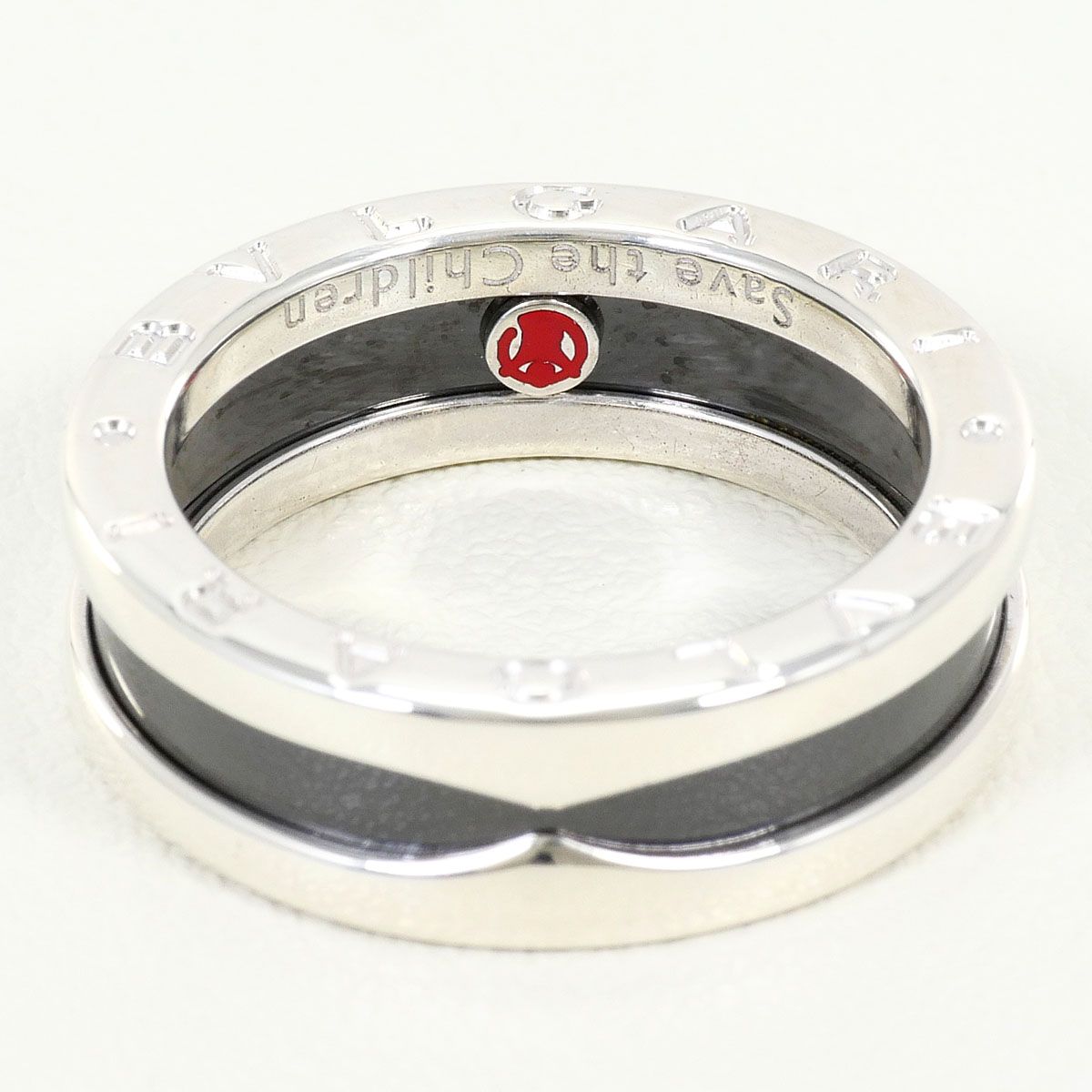 ブルガリ BVLGARI セーブザチルドレン シルバー925 セラミック リング 