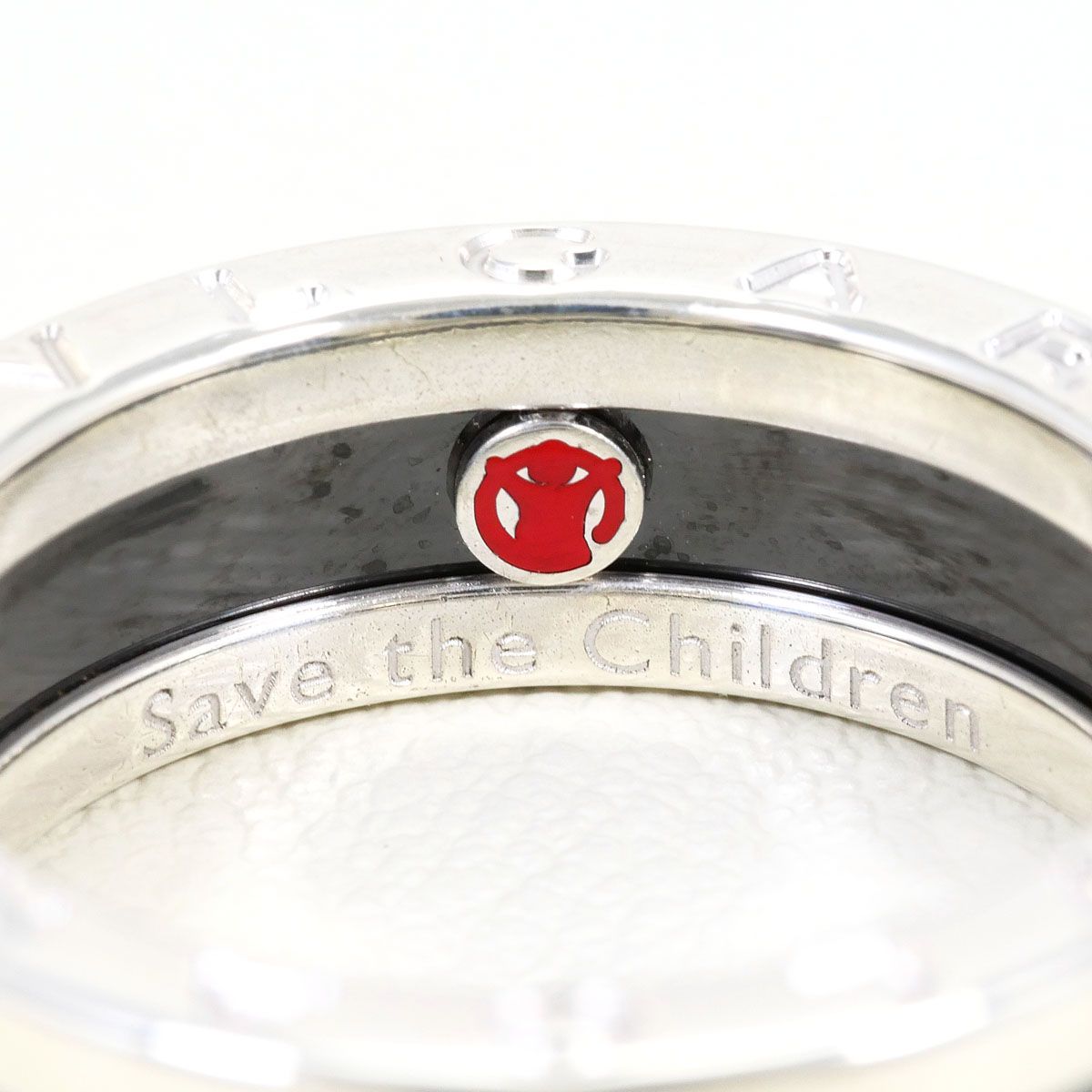 ブルガリ BVLGARI セーブザチルドレン シルバー925 セラミック リング 