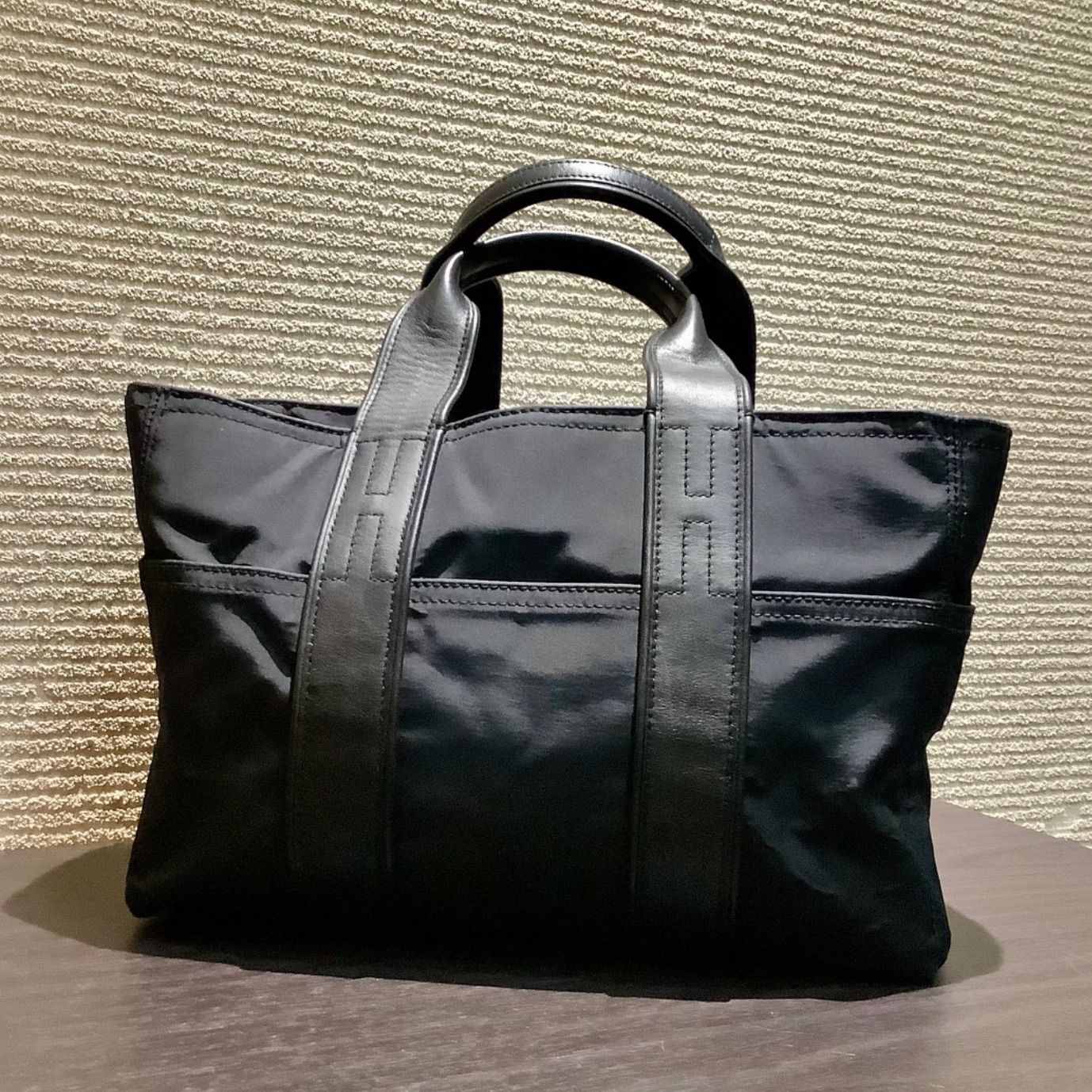 エルメス HERMES アカプルコ PM ハンドバッグ トートバッグ 黒