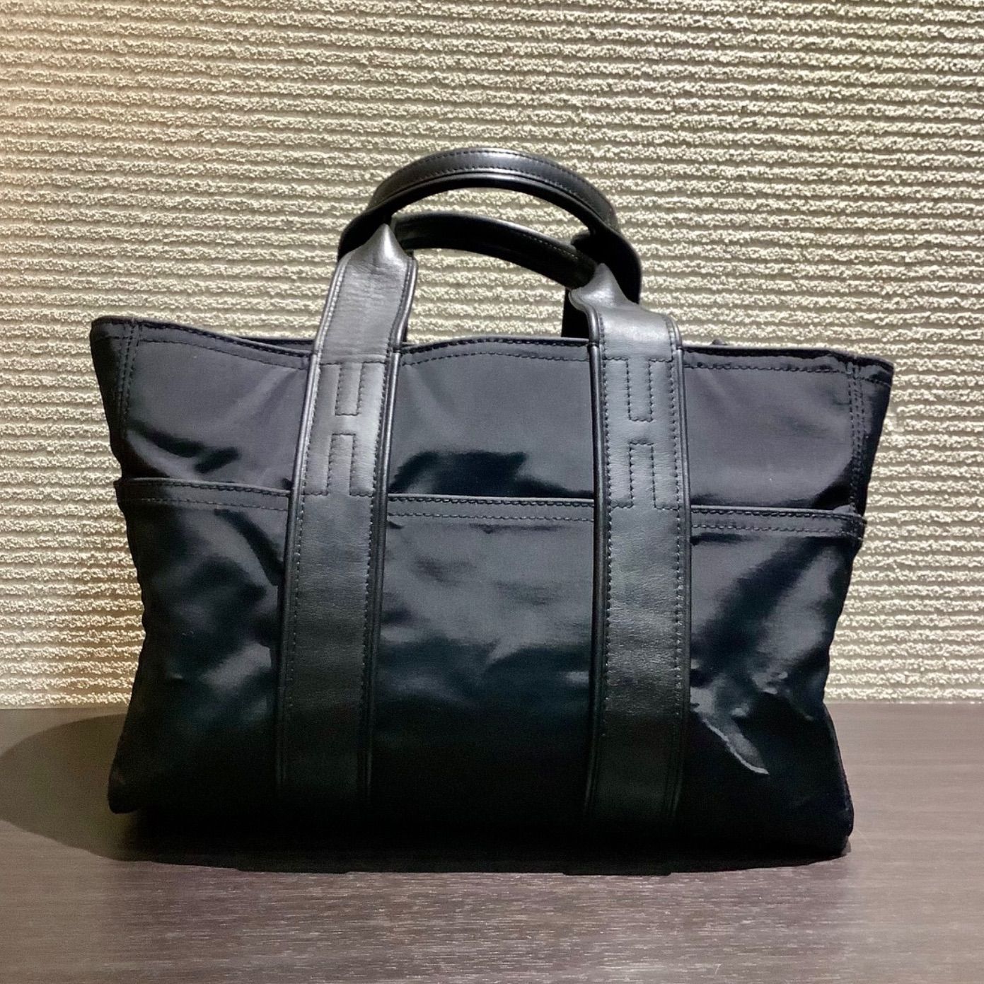 HERMES エルメス アカプルコPM ハンドバッグ トートバッグ ブラック