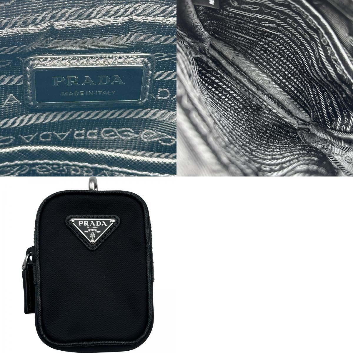 プラダ PRADA ショルダーバッグ Re-Nylon xサフィアーノ 2VH112 ブラック プラダ PRADA Re-Nylon ショルダーバッグ 2VH112 ブラック ナイロン