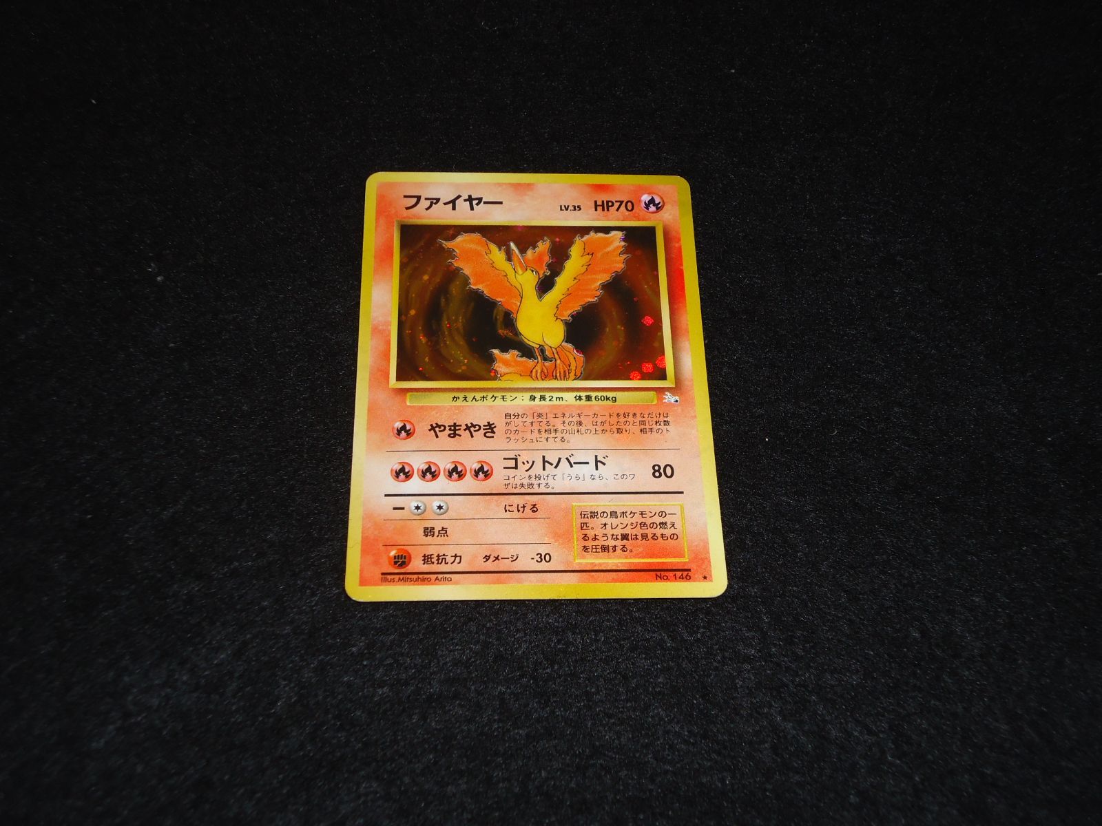 ファイヤー LV.35 HP70 No.146☆ やまやき ゴットバード 旧裏面