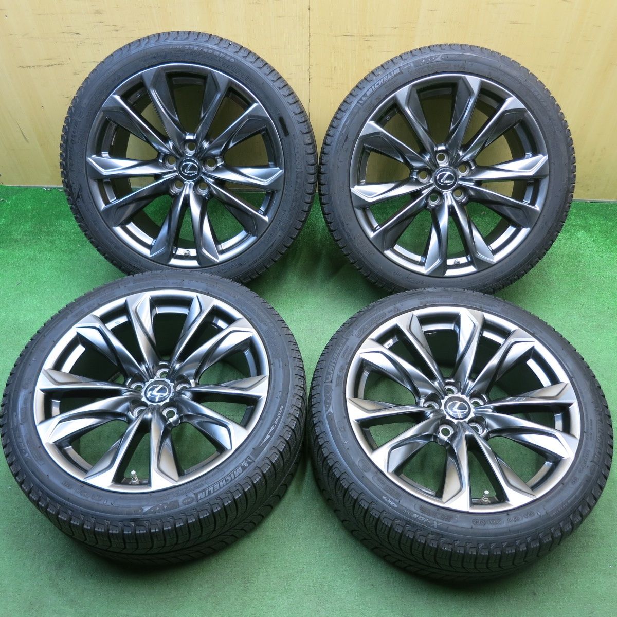 センサー付！バリ溝！22年！キレイ！9分★レクサス LS Fスポーツ 純正 245/45R20 275/40R20 スタッドレス ミシュラン X-ICE XI3 20インチ PCD120/5H★6042309HAス