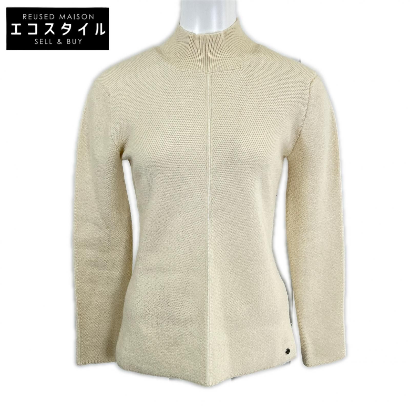 HERMES エルメス カシミヤ100% セーター イタリア製 Sサイズ HERMES - 未使用品△HERMES エルメス ウール カシミヤ ストライプ柄