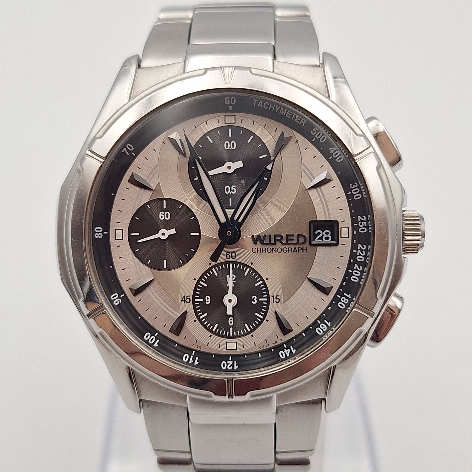 SEIKO WIRED セイコー ワイアード 7T92-0GB0 クロノグラフ ラウンド 
