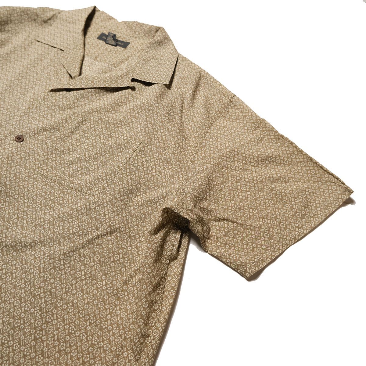 90's 00's バナナリパブリック オープンカラー ボックスシャツ 茶 (XL