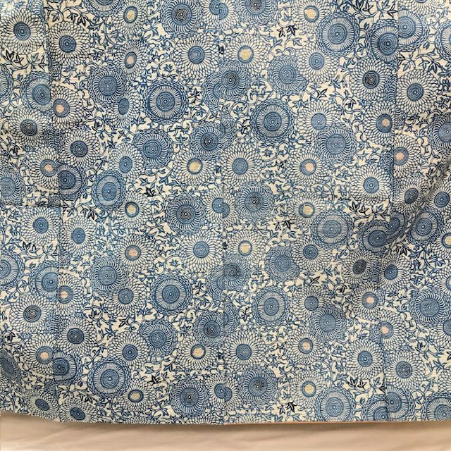 小紋 着物 袷 地紋 水色 花唐草 正絹 上質 裄68 Ｌ 中古 sn1856 小紋 着物 袷 地紋 水色 花唐草 正絹 上質 裄68 L 中古 sn1856
